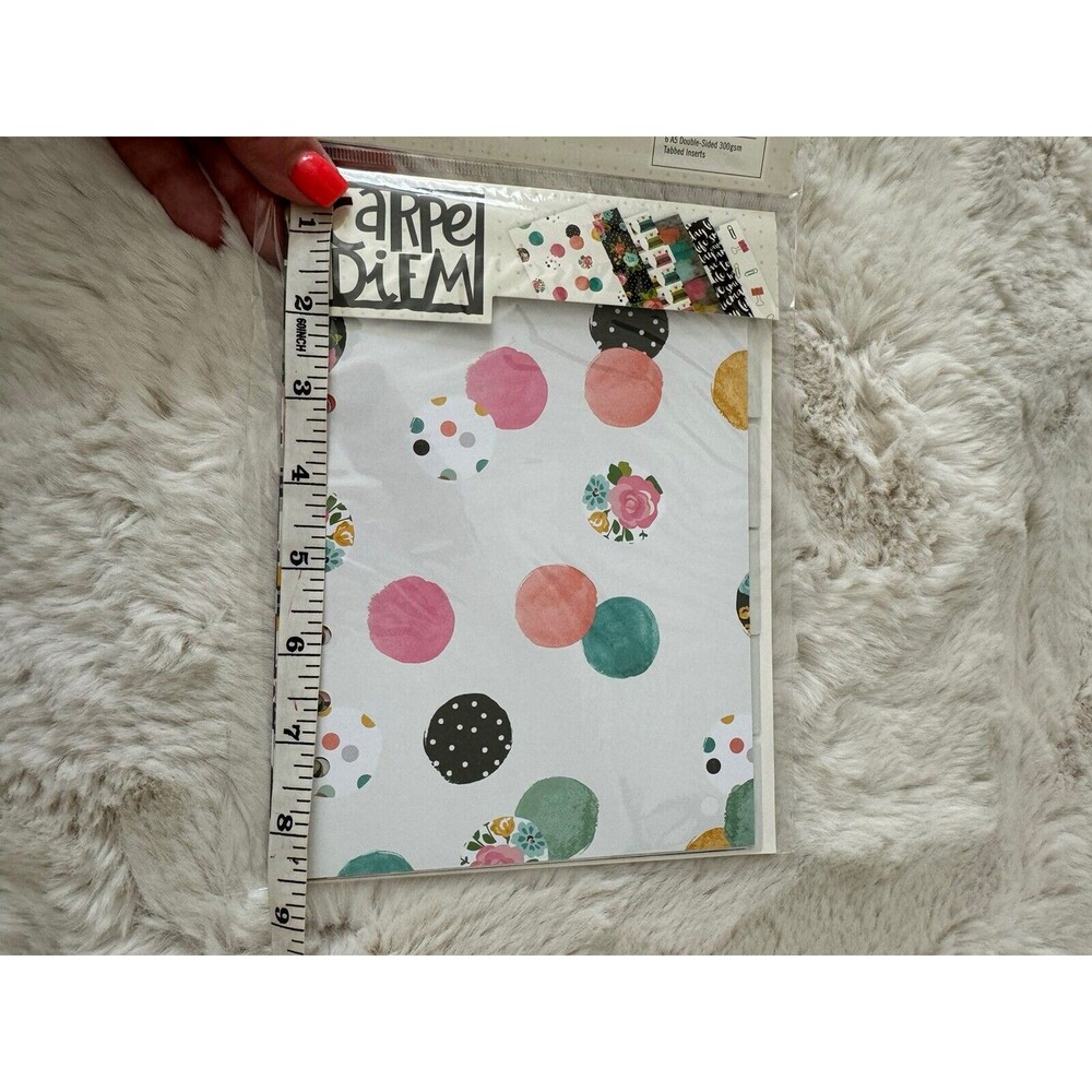 Carpe Diem Double-Sided Personal Planner Inserts For A-5 Tabbed Set/ 6 New Boho - Picture 8 of 8